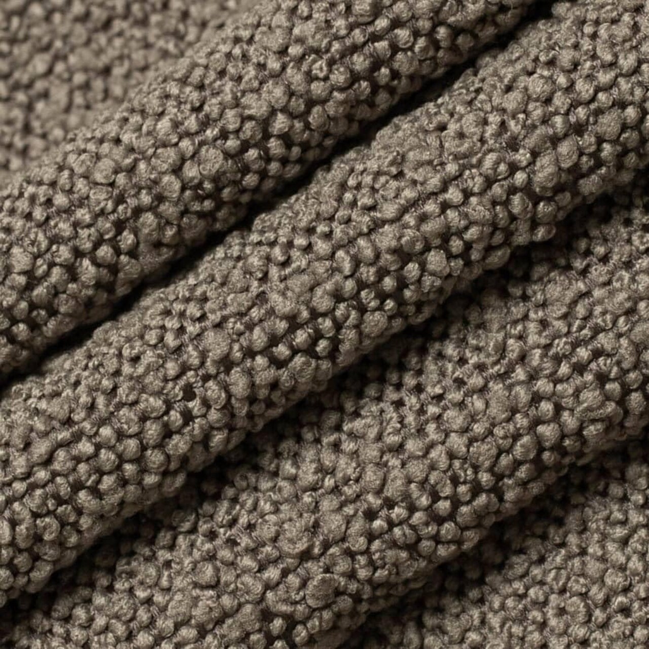 Brown Boucle Textured Upholstery Fabric by The Yard - SKU: Kenley Latte